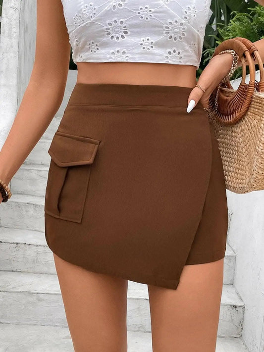 Trendsi High waist pocketed shorts