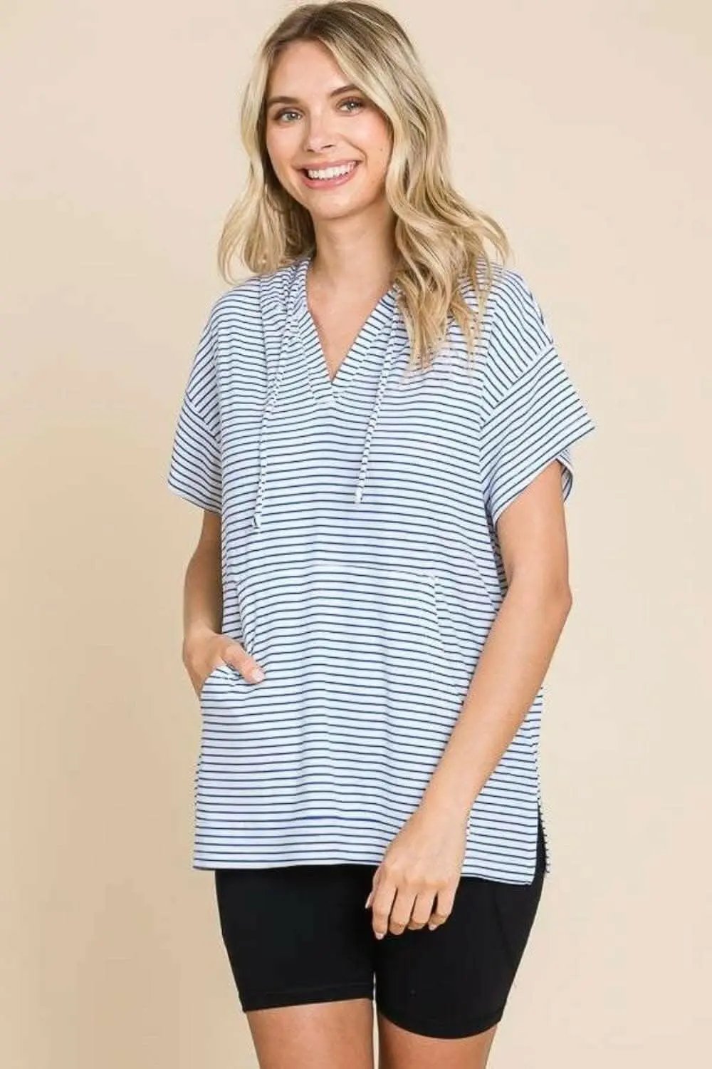 Trendsi just arrived - Hooded top with stylish stripes