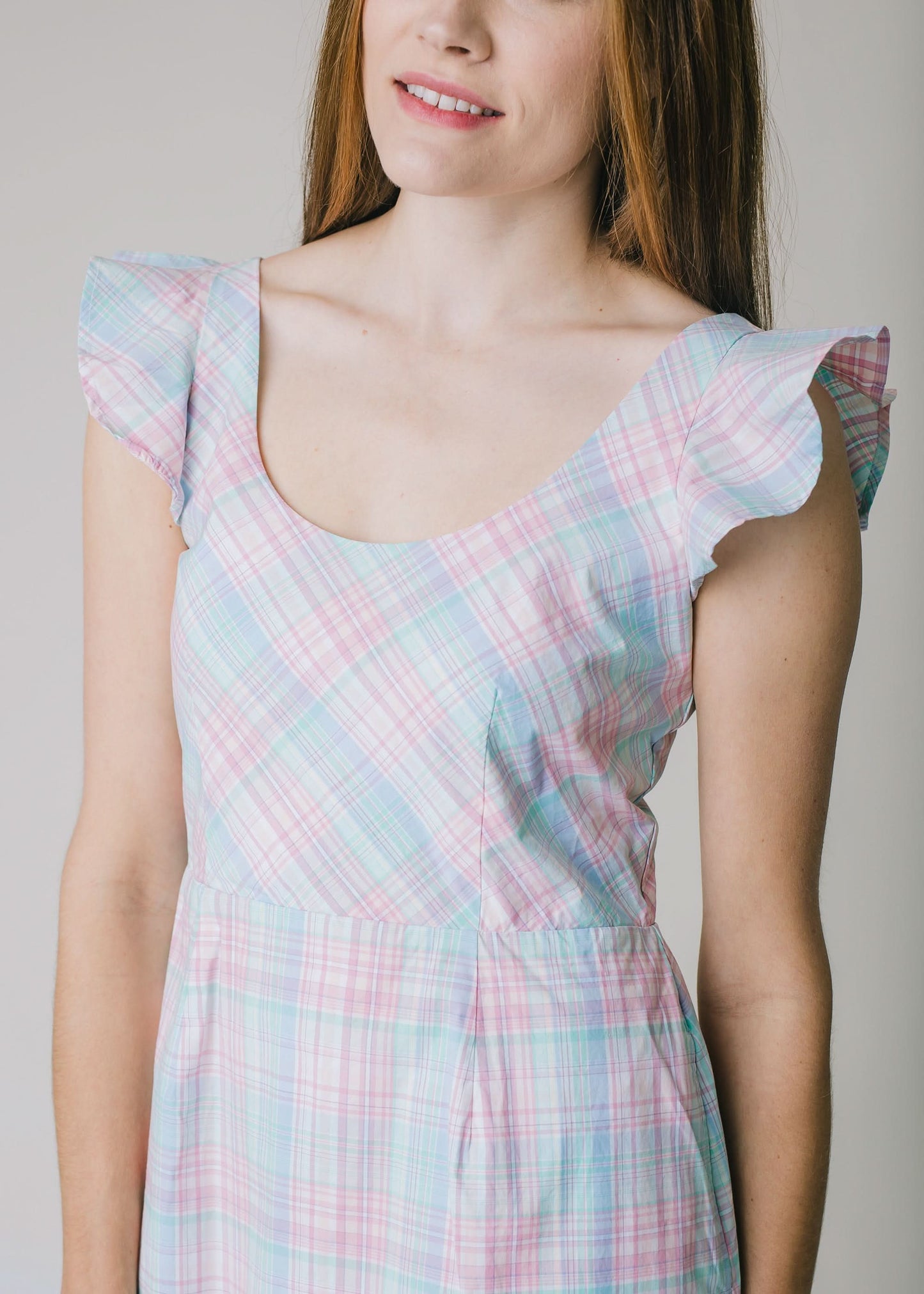 Flutter Sleeve Open Back Organic Dress