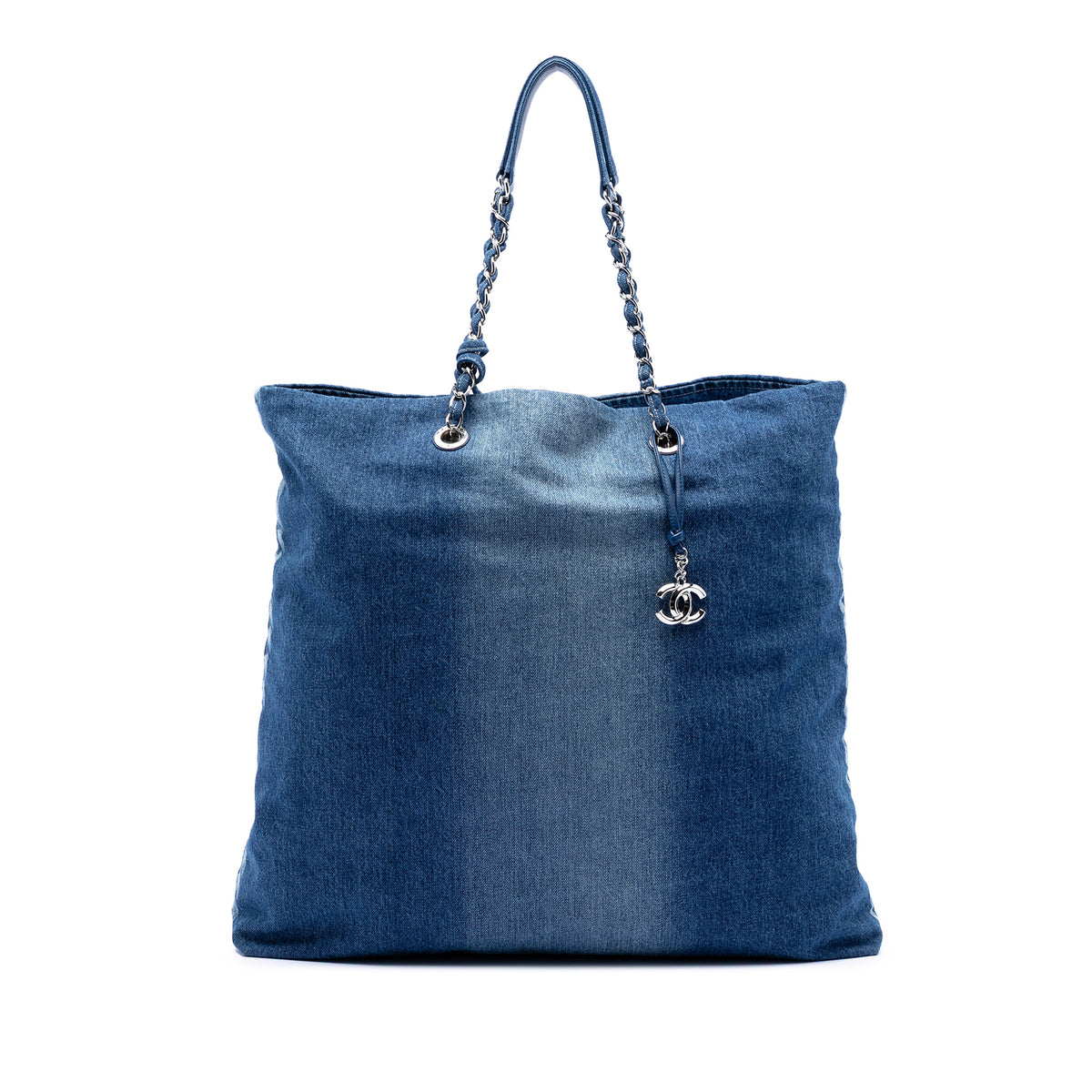 Printed Denim Tote Bag (Pre-Owned)