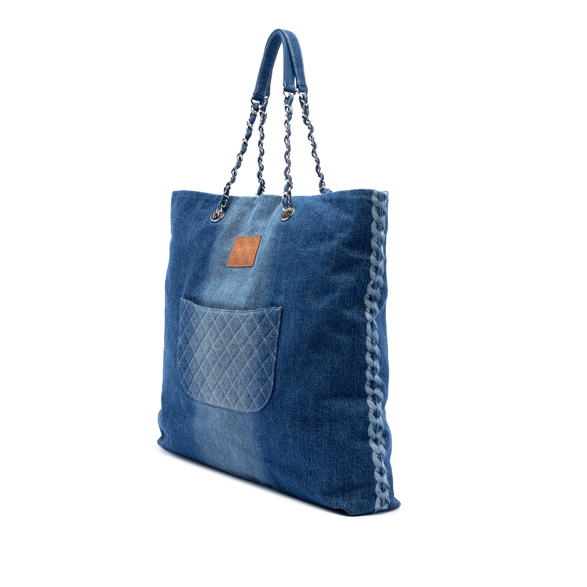 Printed Denim Tote Bag (Pre-Owned)