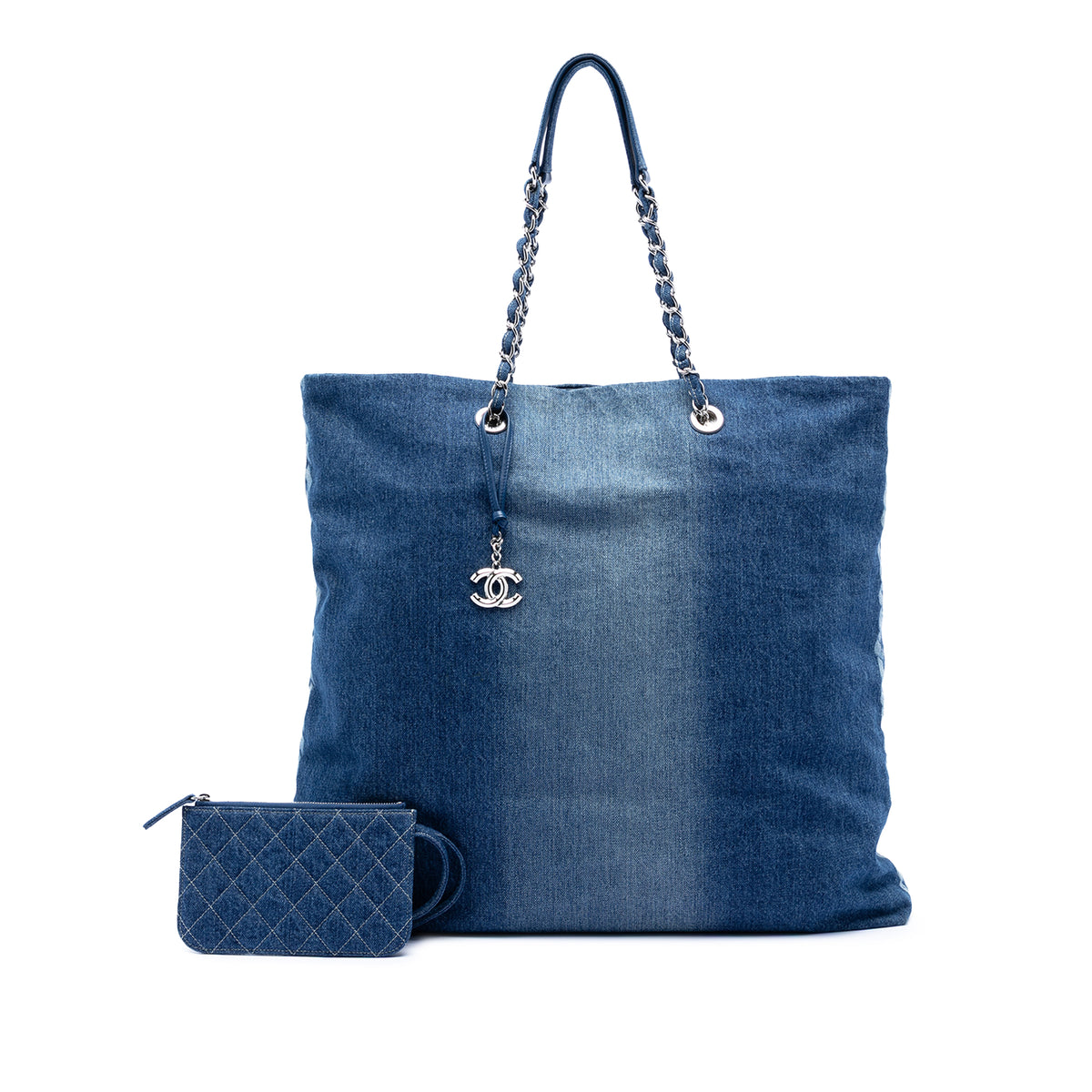 Printed Denim Tote Bag (Pre-Owned)