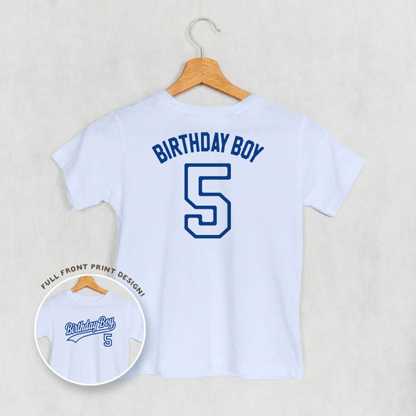 Birthday Boy Varsity #5 (Kids Back Print)
