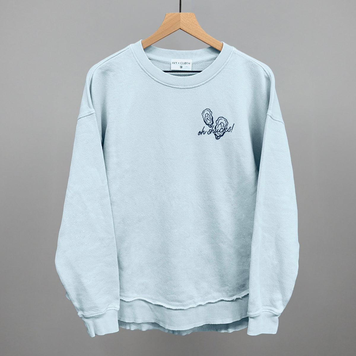 Oh Shucks Oysters (Navy Blue) (Left Chest)