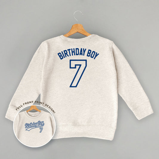 Birthday Boy Varsity #7 (Kids Back Print)