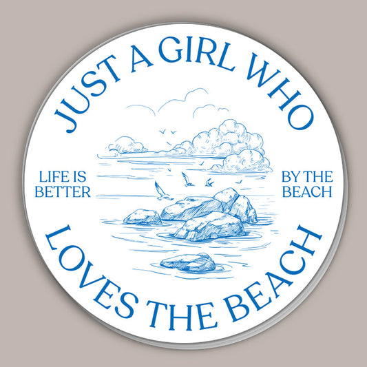 Just A Girl Who Loves The Beach (Decal)