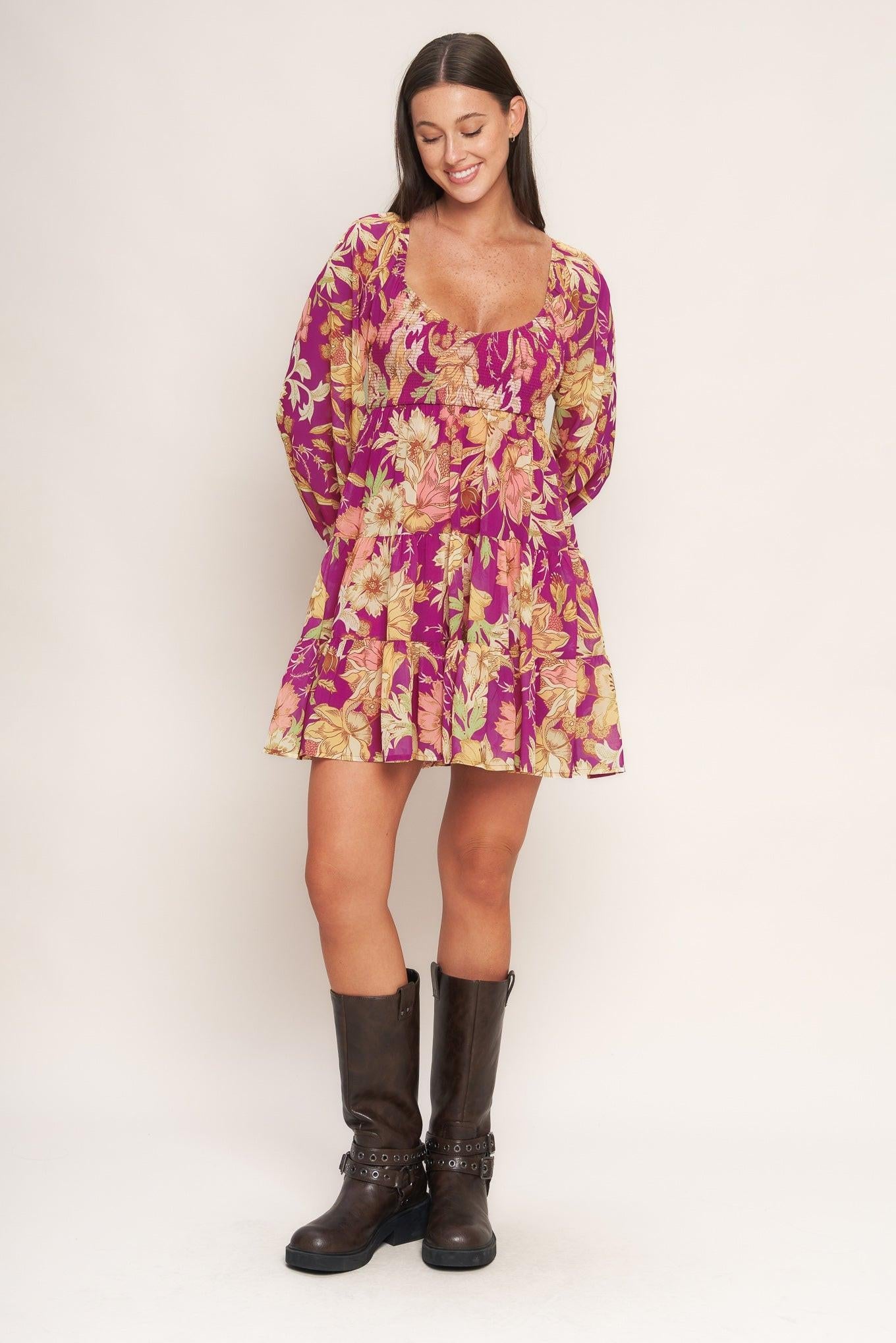 KEEPER OF MY HEART WOVEN MINI DRESS