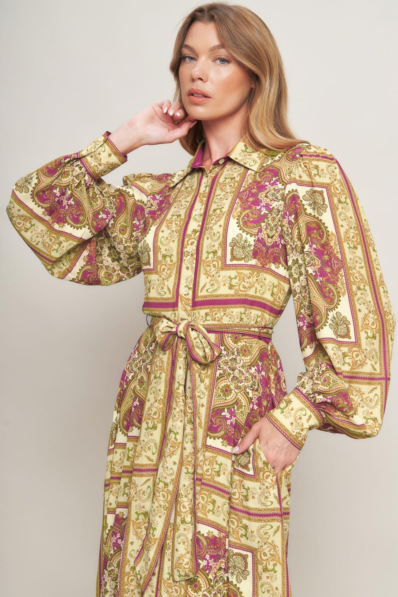 ROYAL BOHO ENERGY WOVEN MAXI DRESS