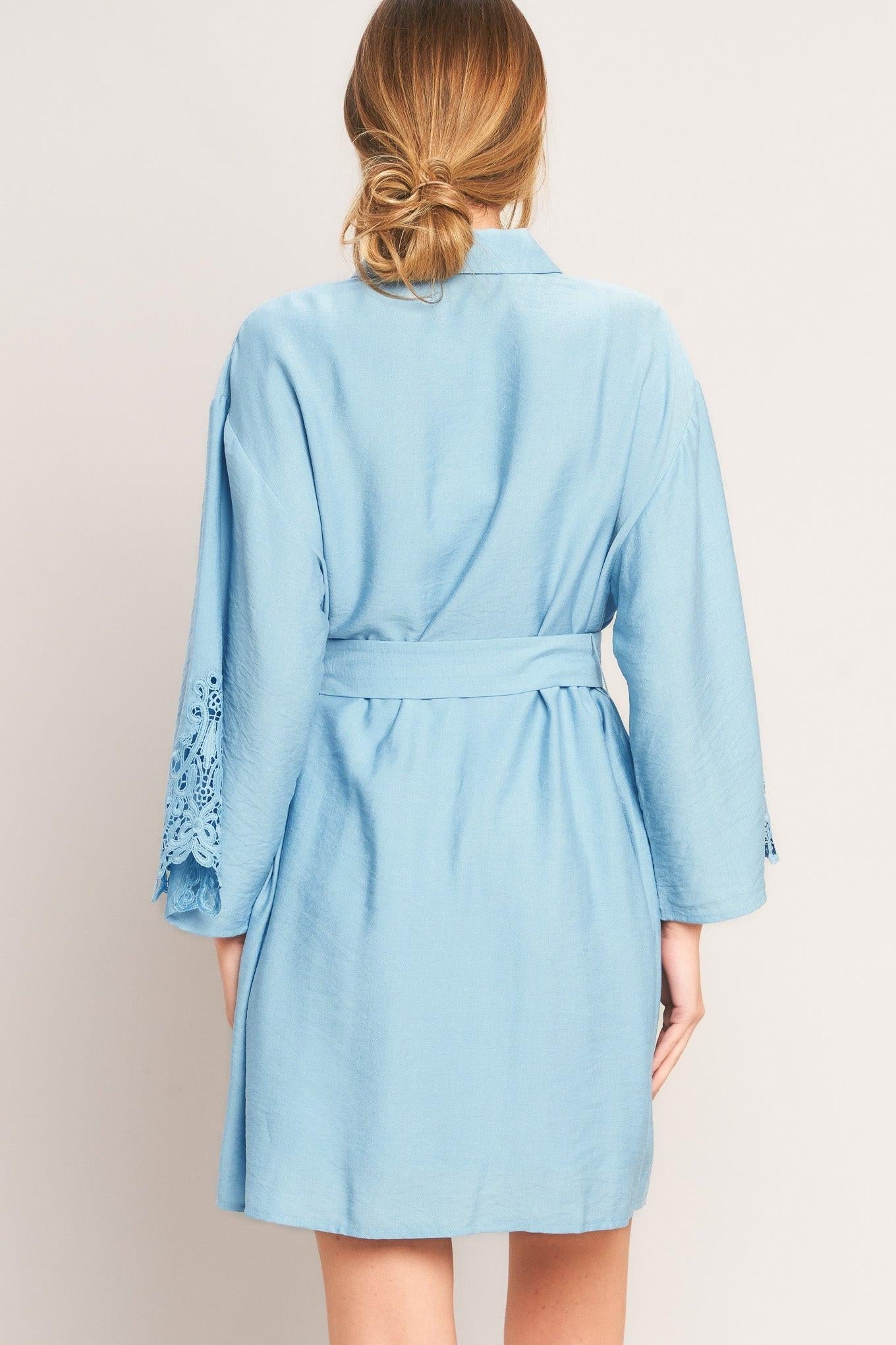 AZURE COAST WOVEN MINI DRESS