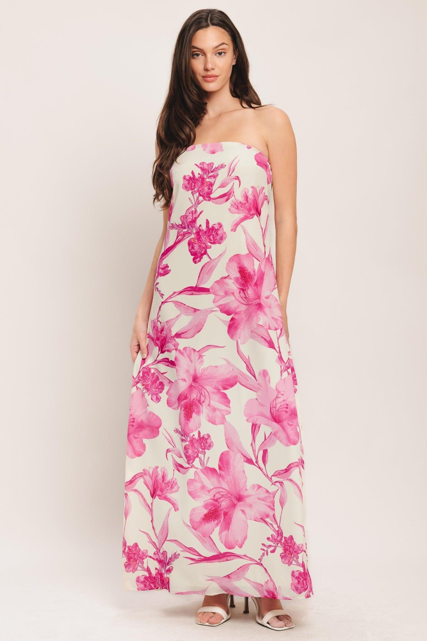 SOFT ROSE ESCAPE WOVEN ANKLE DRESS