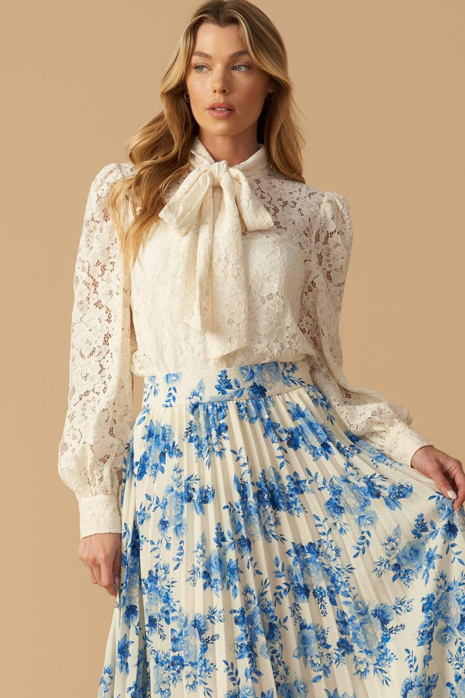 STARS IN MY HEART WOVEN MIDI SKIRT
