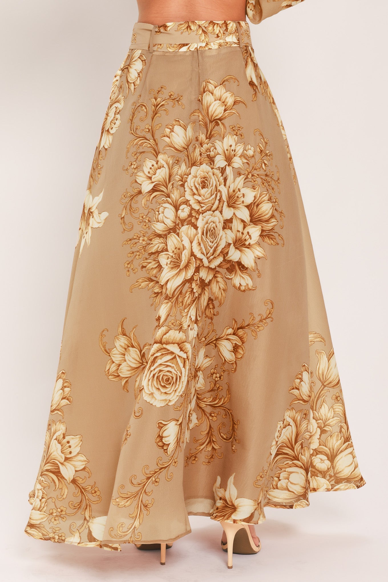 MOONLIT GARDEN PRINTED MAXI SKIRT