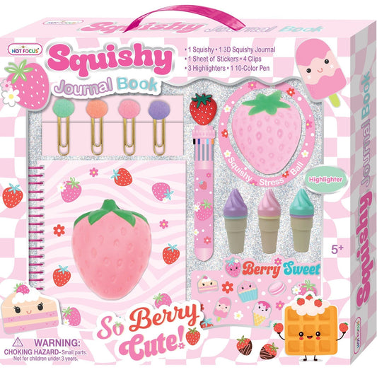 Hot Focus - Squishy Journal Book, Strawberry (253SB)