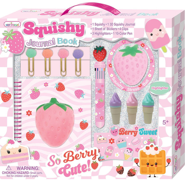 Hot Focus - Squishy Journal Book, Strawberry (253SB)