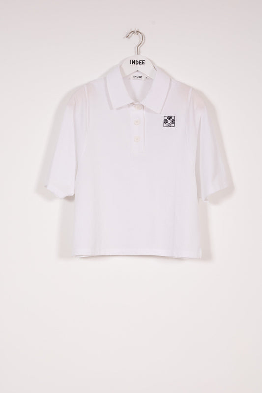 Indee - Variety Plain Color Polo T-Shirt, Off White