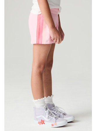 Chaser - Multi Stripes Zip Up & Shorts, Candy Pink
