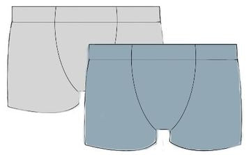 Esme - Boxers 2 Pk, Slate Grey