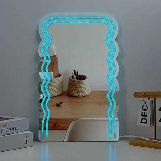 Trendtech - Neon Art Mirror with Multi-Color LED Wave Lights