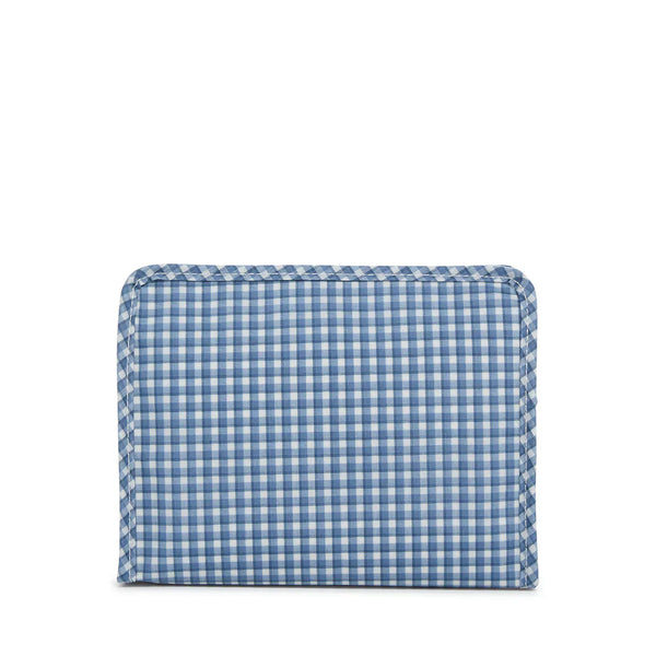 TRVL - Roadie Medium Zip Pouch, Rodeo Check Indigo