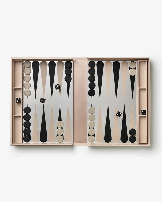 Printworks - Art of Backgammon Mirror, Beige/Clear