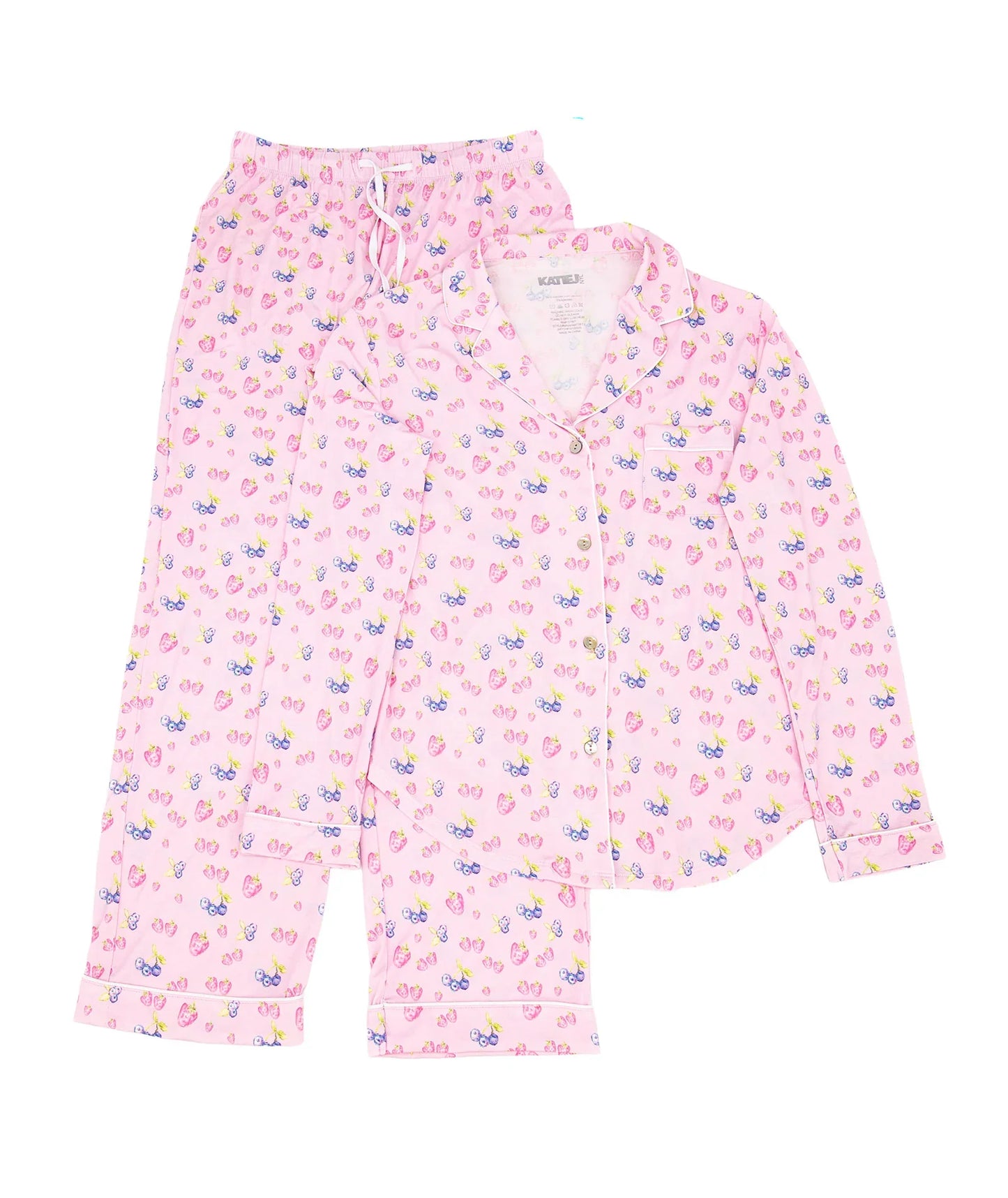 Katie J - Tween Maia Pants Set, Berries and Cream
