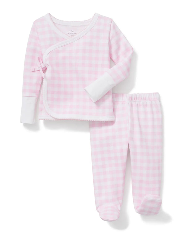 Petite Plume - Baby Pima Wrap Set, Pink Gingham