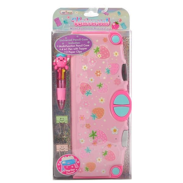 Hot Focus - Universal Multi-Function Pencil Case, Strawberry