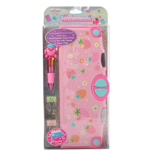 Hot Focus - Universal Multi-Function Pencil Case, Strawberry