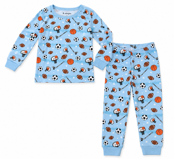 Baby Steps - Play Sports Pajamas, Blue