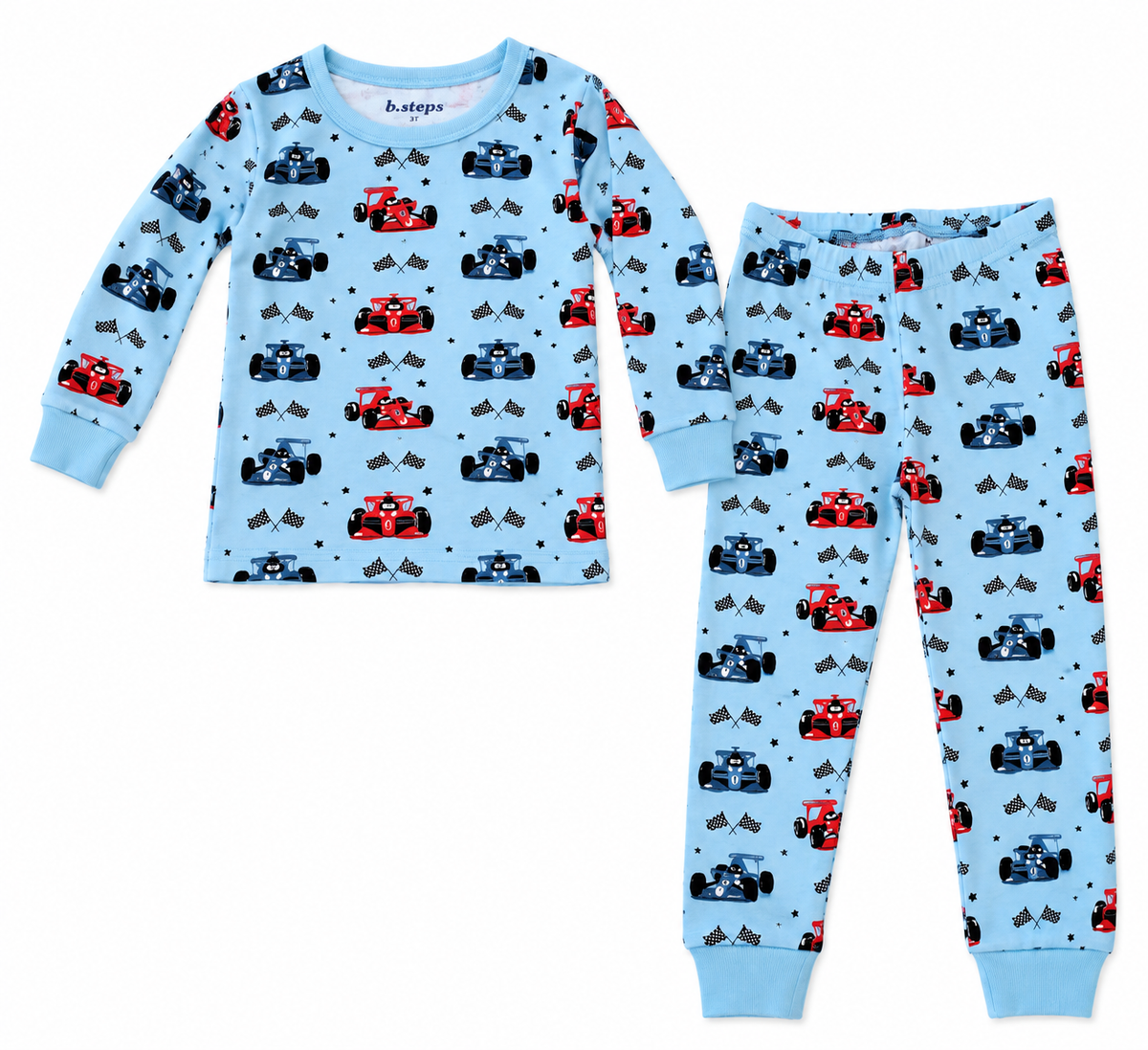 Baby Steps - Racetrack Pajamas, Blue