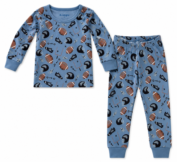 Baby Steps - Football Playbook Pajamas, Denim