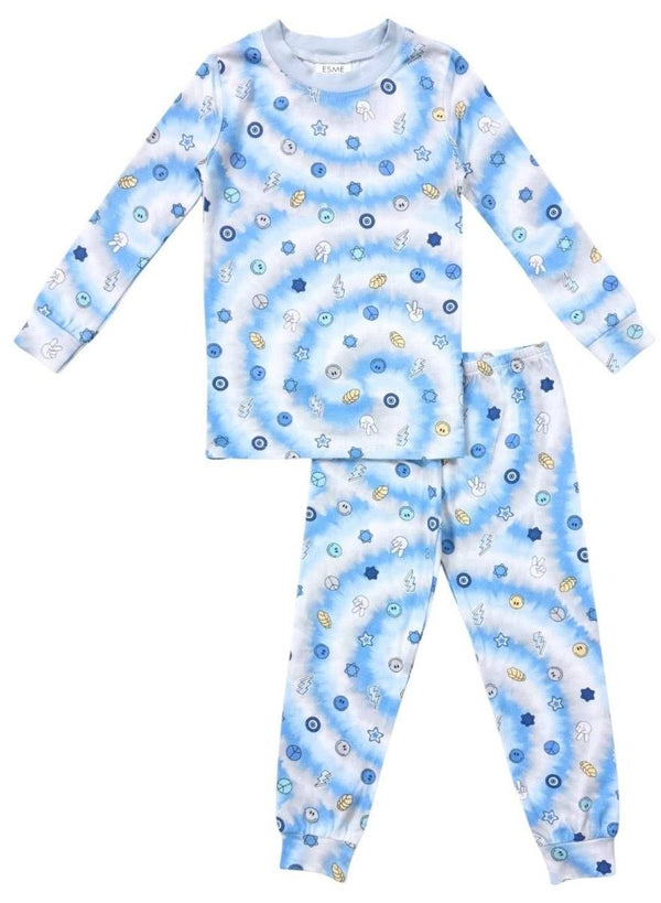 ESME - BOYS LONG SLEEVE PAJAMA SET, CHALLAH BACK