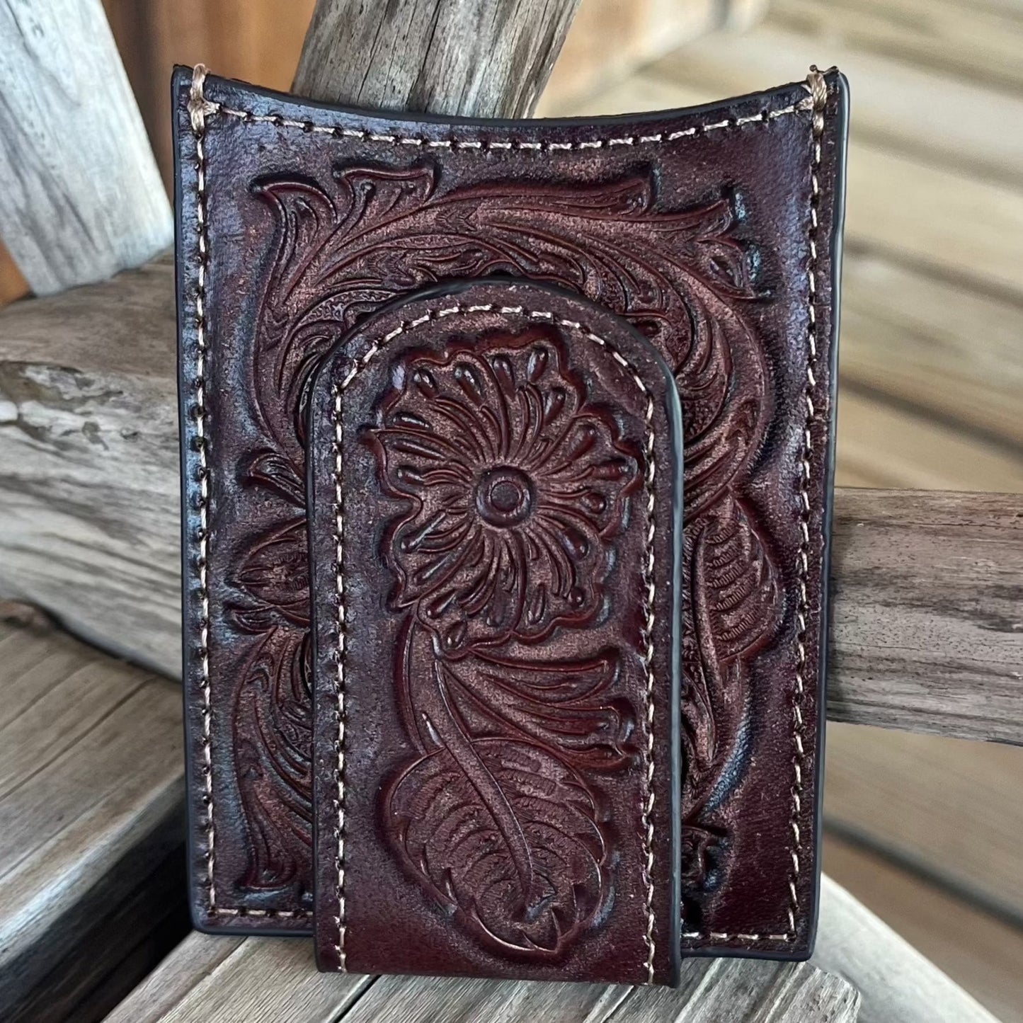 Brown Floral money Clip | Ariat