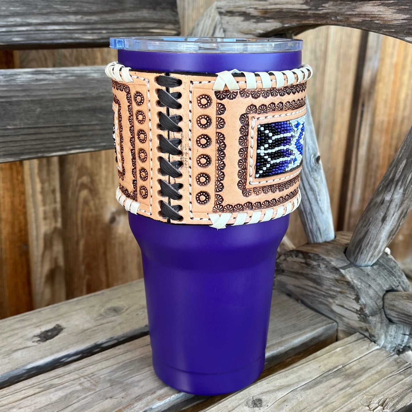 Purple Beaded Tumbler