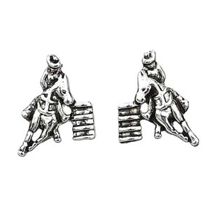 Silver Barrel Racer Earrings