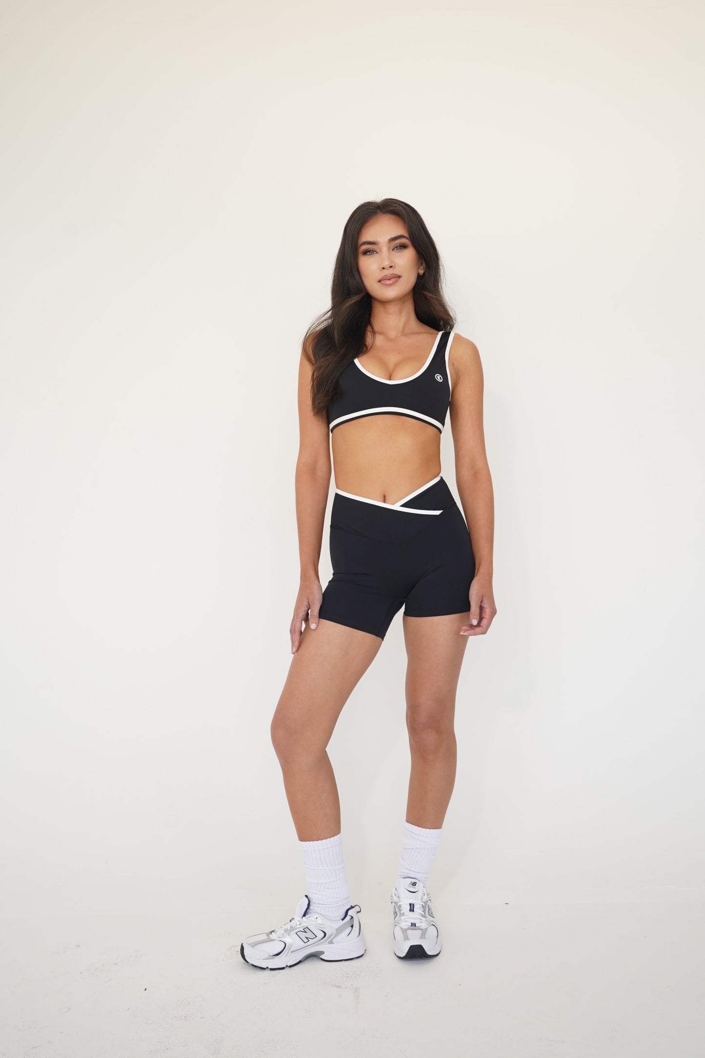 I Am Right Where I Need To Be Black Butter Sports Bra