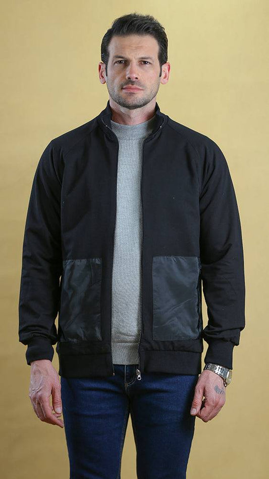 The Quarter-Panel Tech Sweater (Black)