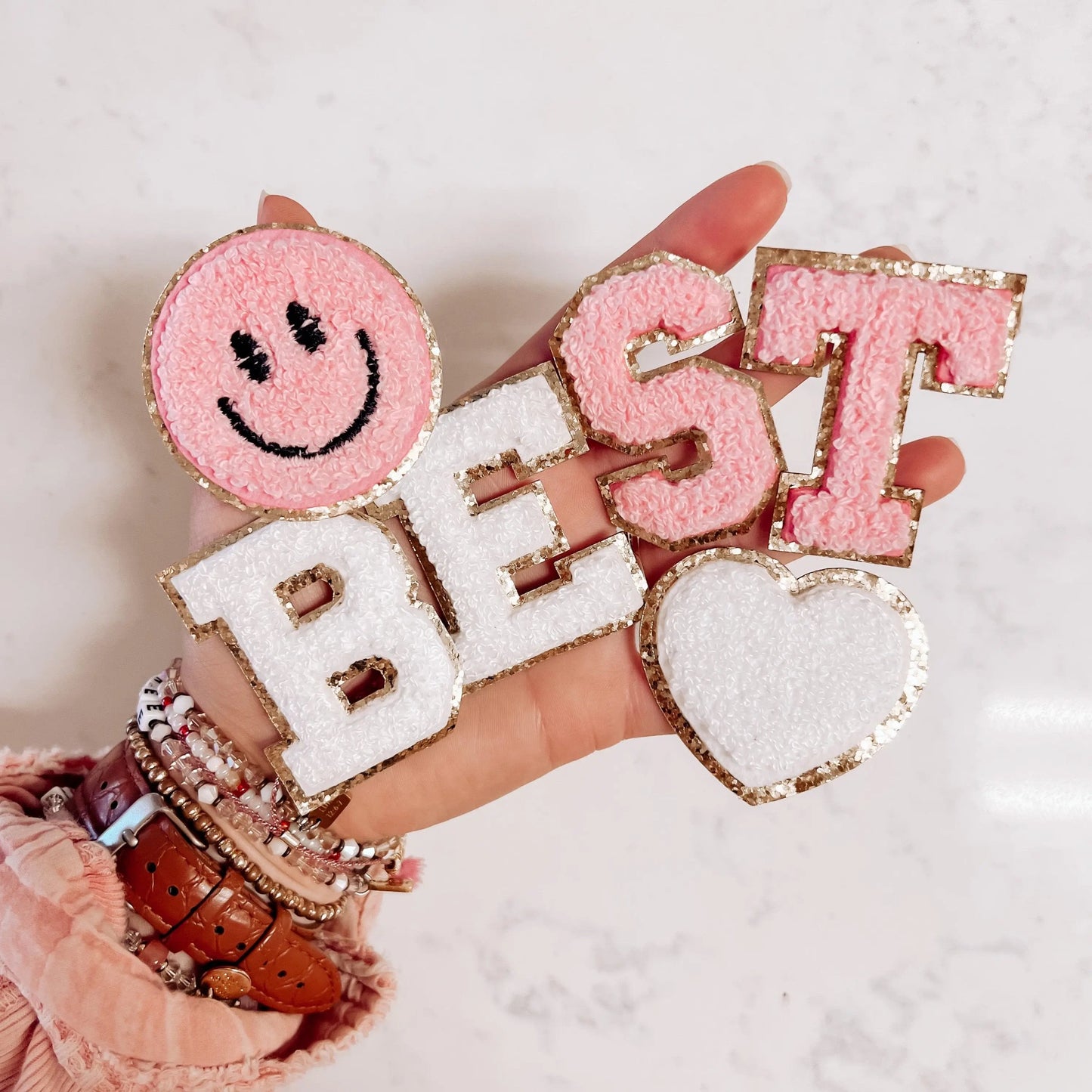 Large Pouch - Customizable Patches - Travel Cosmetic Bag