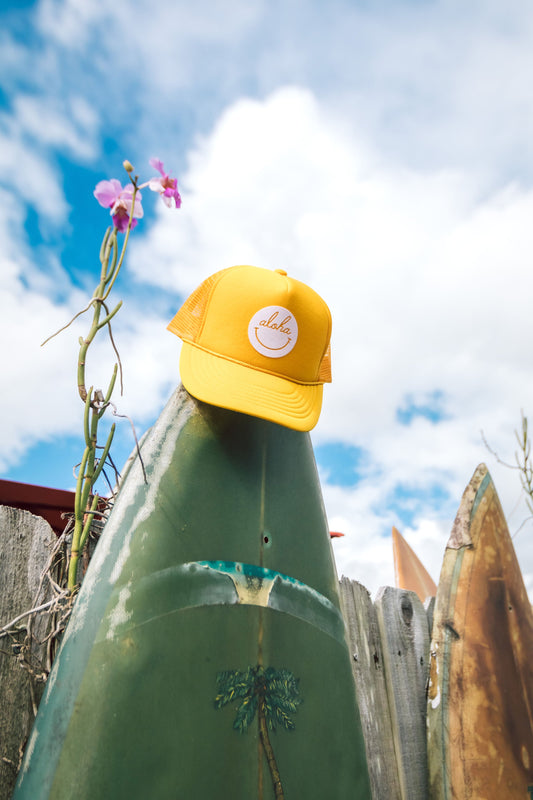 Aloha Cursive Smile Foam Snapback