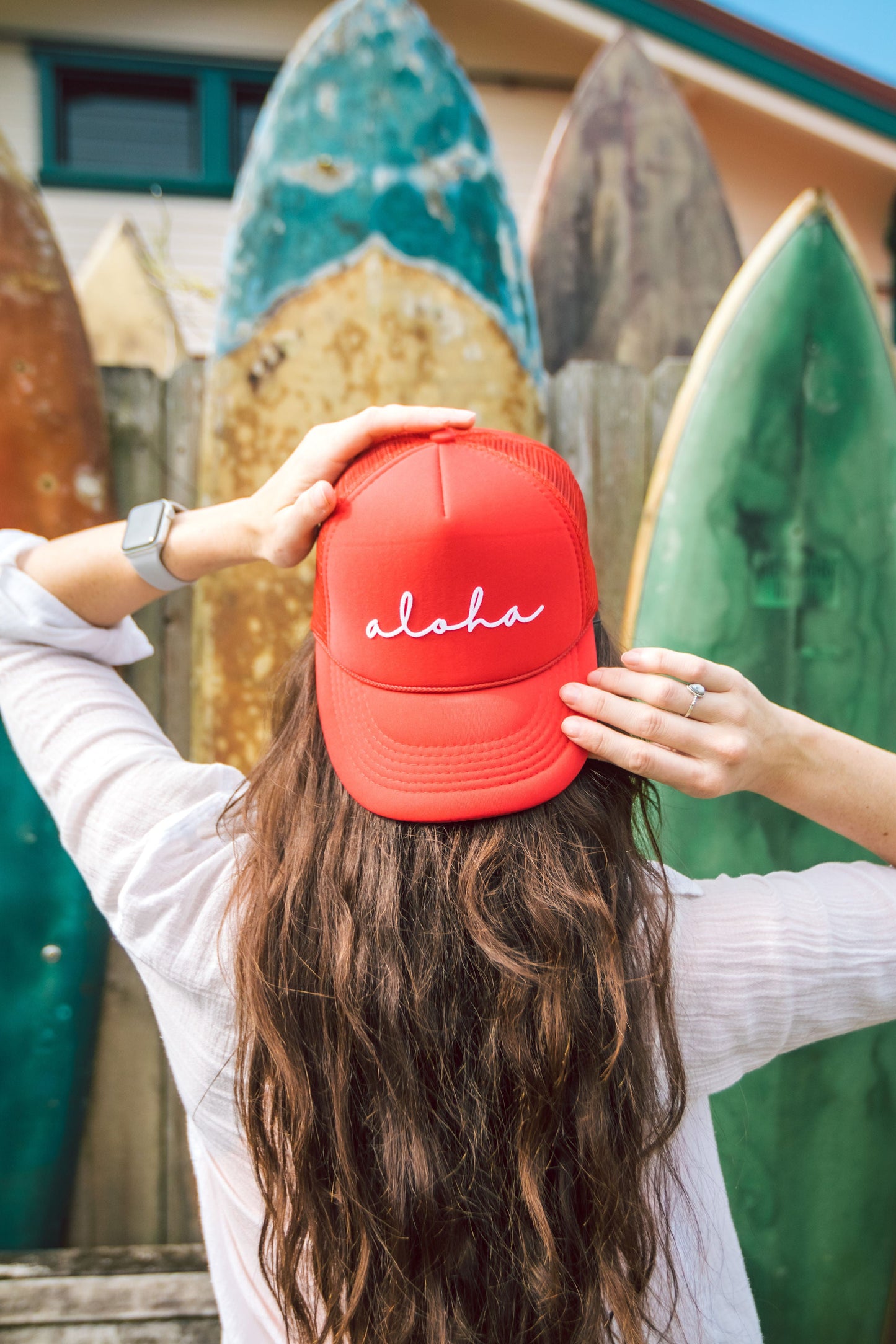 Aloha Cursive Foam Snapback