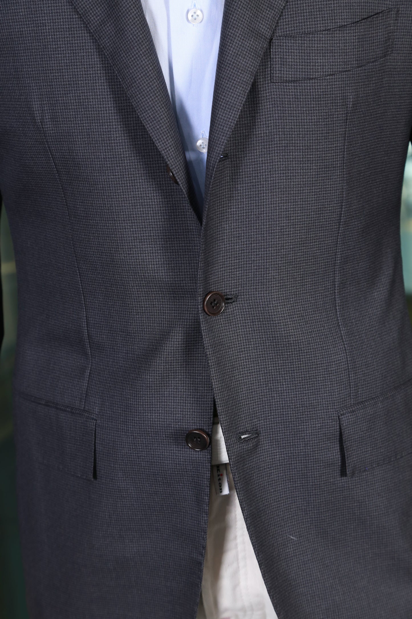 Kiton Micro Houndstooth Wool Sport Jacket