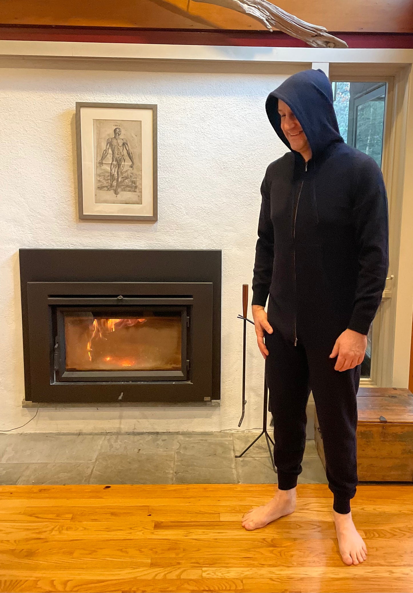 Onesie: Timojen - Hooded Men's Onesie - 100% Mongolian Cashmere