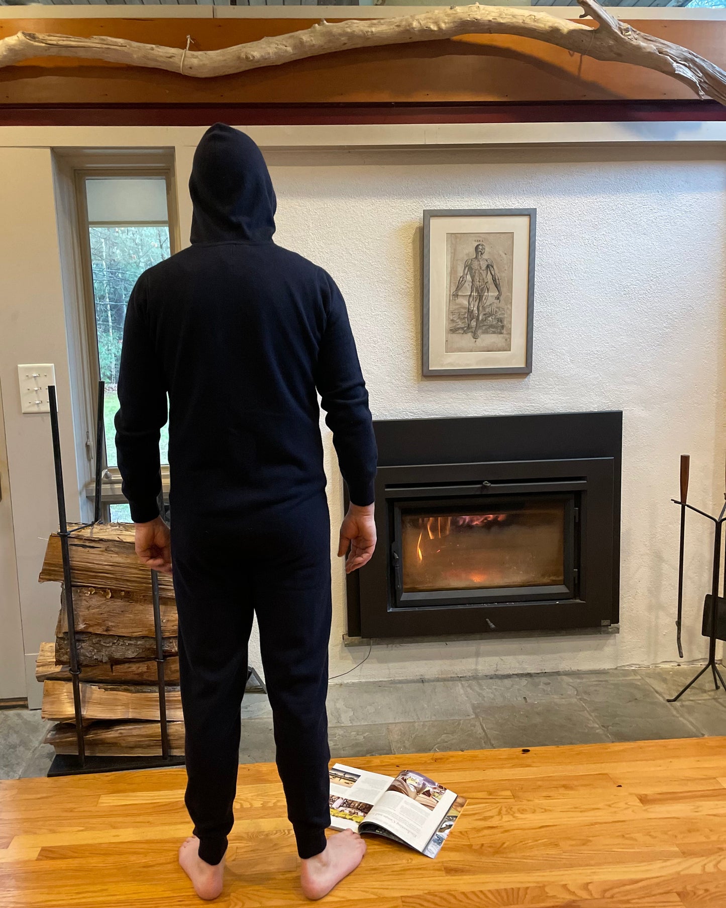 Onesie: Timojen - Hooded Men's Onesie - 100% Mongolian Cashmere