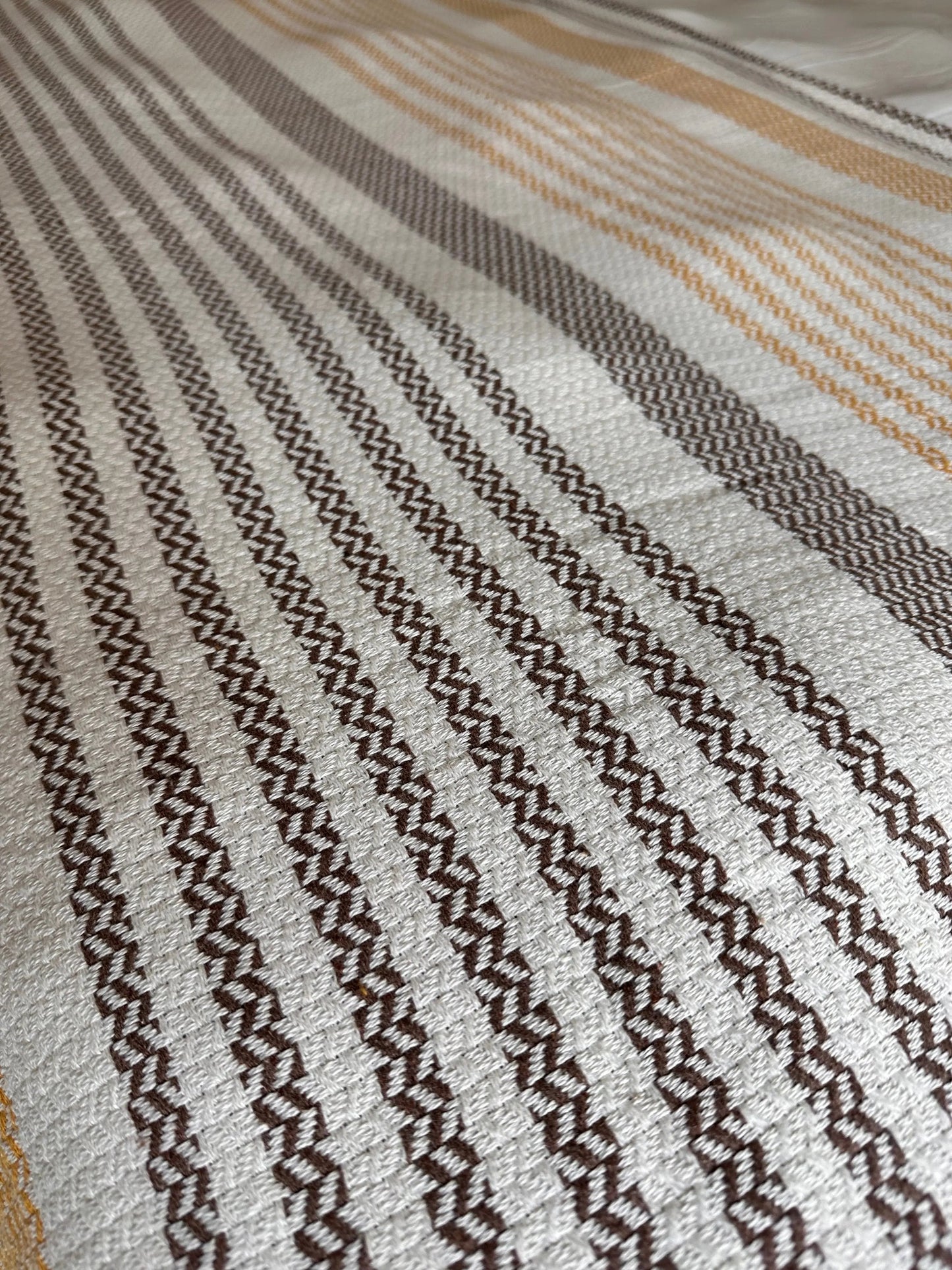 Bedspread - Cotton Pom Pom - Brown 110x118