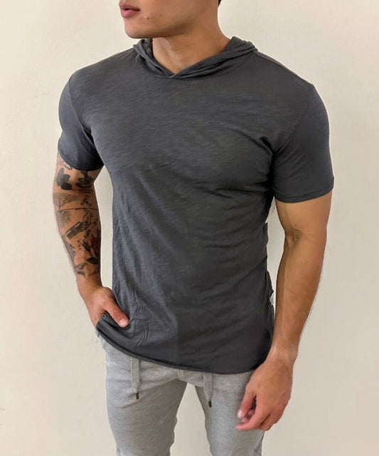 4 Corners Short Sleeve Hoodie (Dusk) 100% USA Cotton