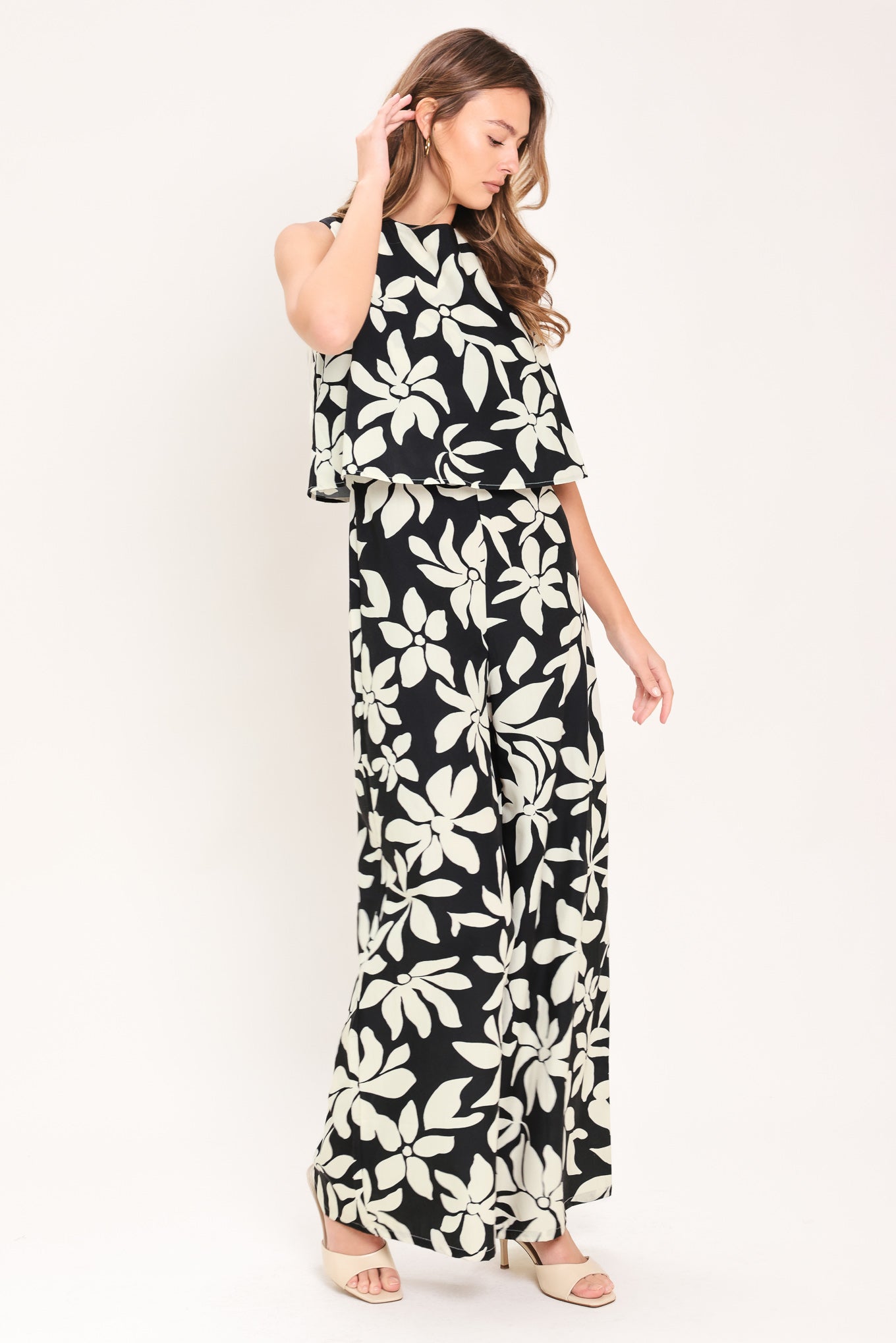 COASTAL NOIR WOVEN JUMPSUIT