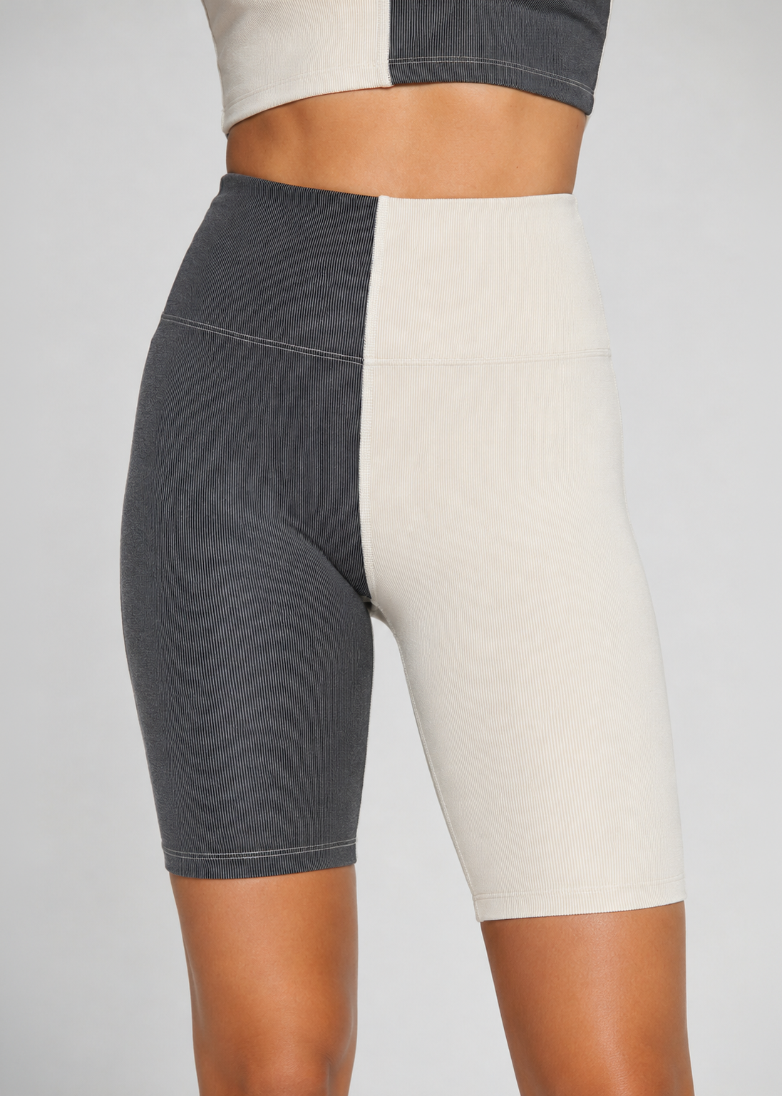 Two Tone Biker Shorts