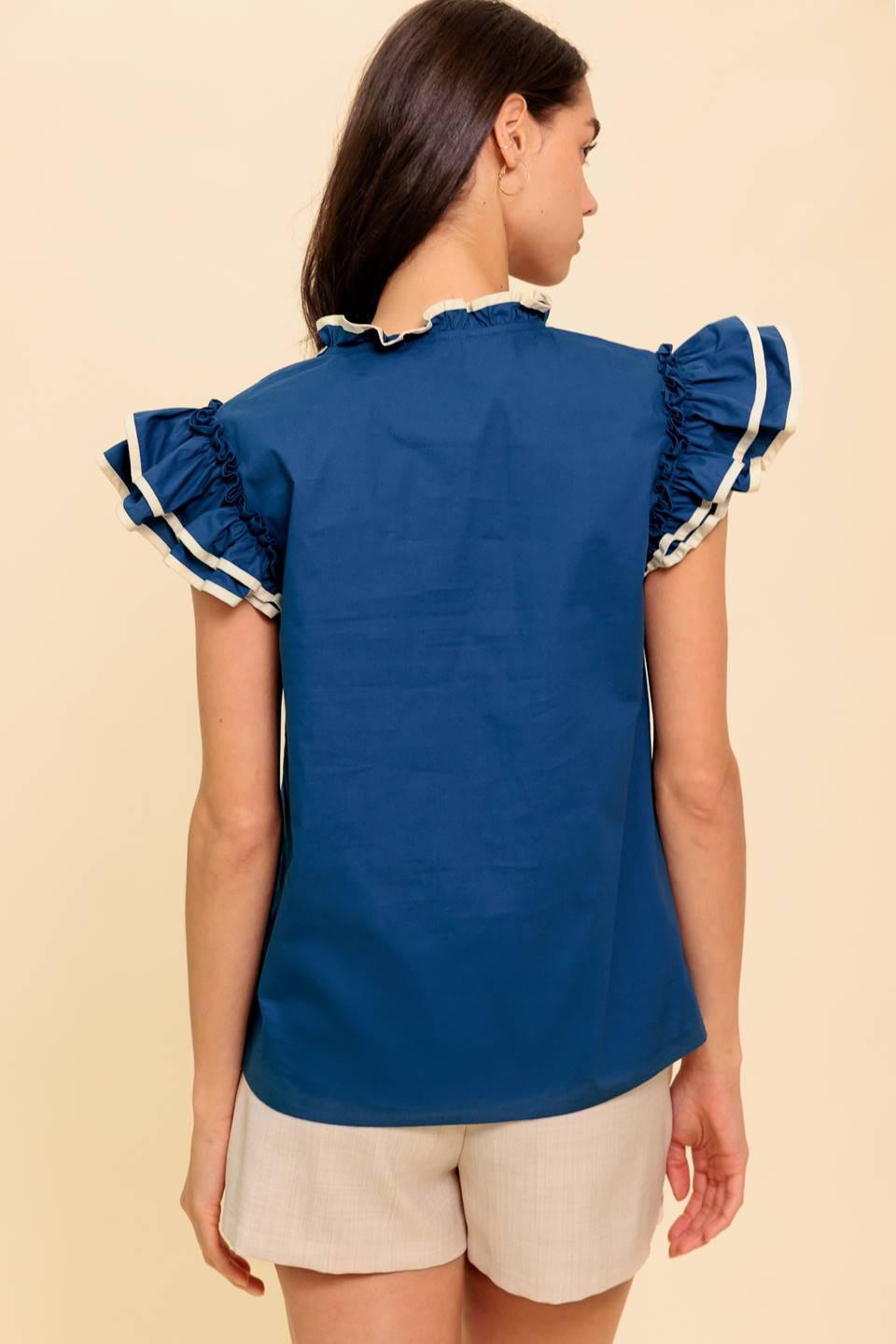 THE TIME IS RIGHT WOVEN TOP