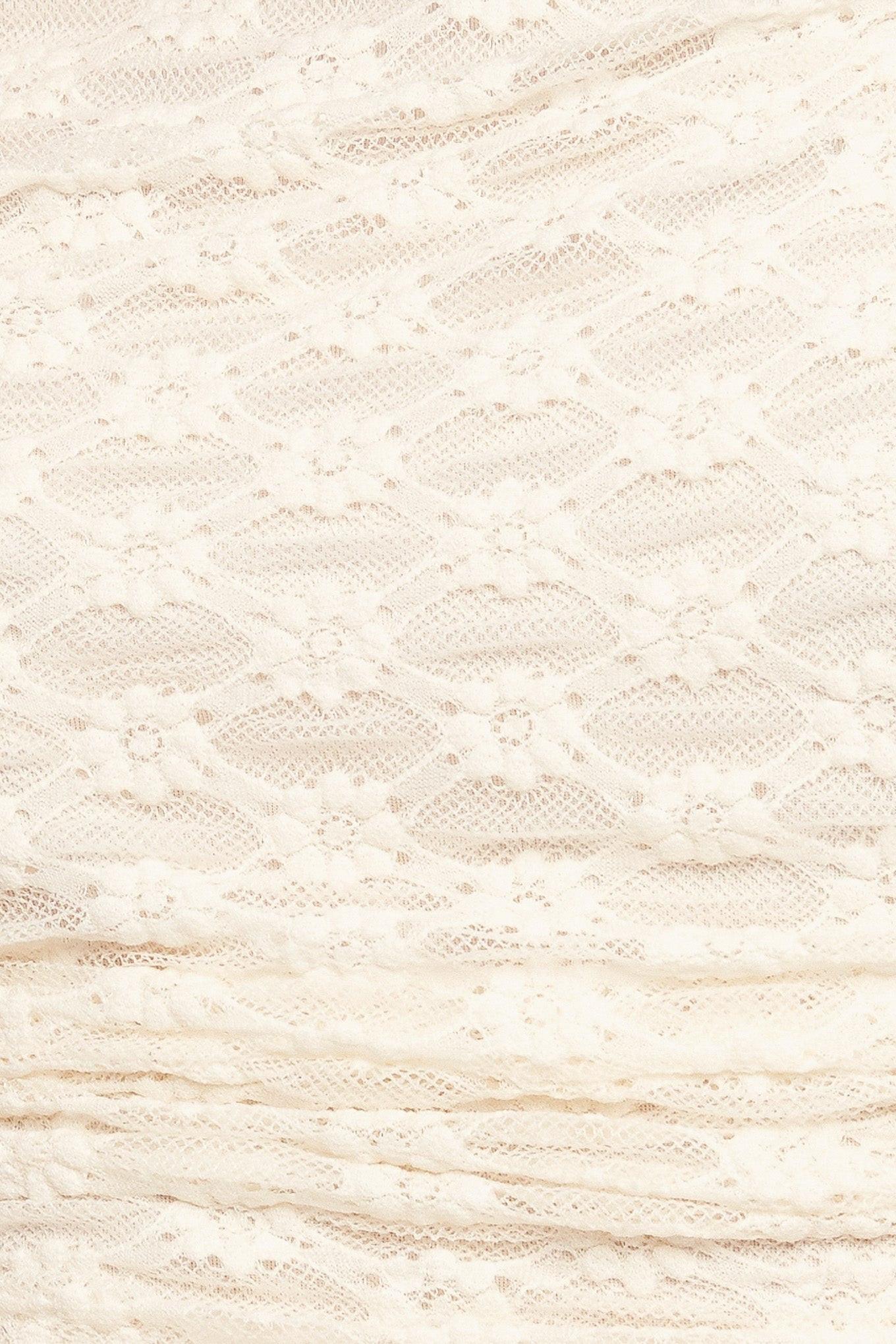 MODERN FUNCTION STRETCH KNIT LACE TOP