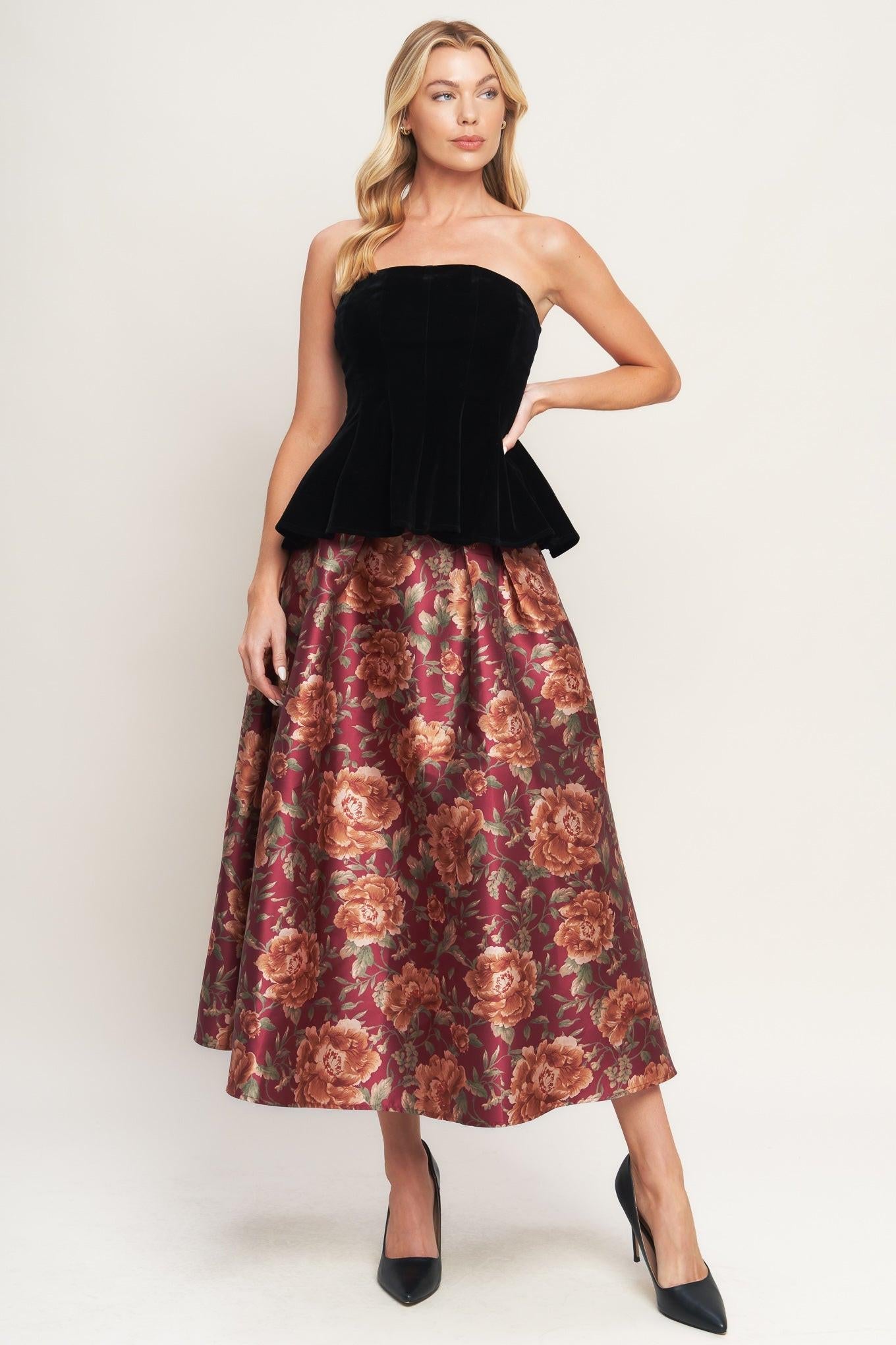 ROYAL PETAL VELVET TOP